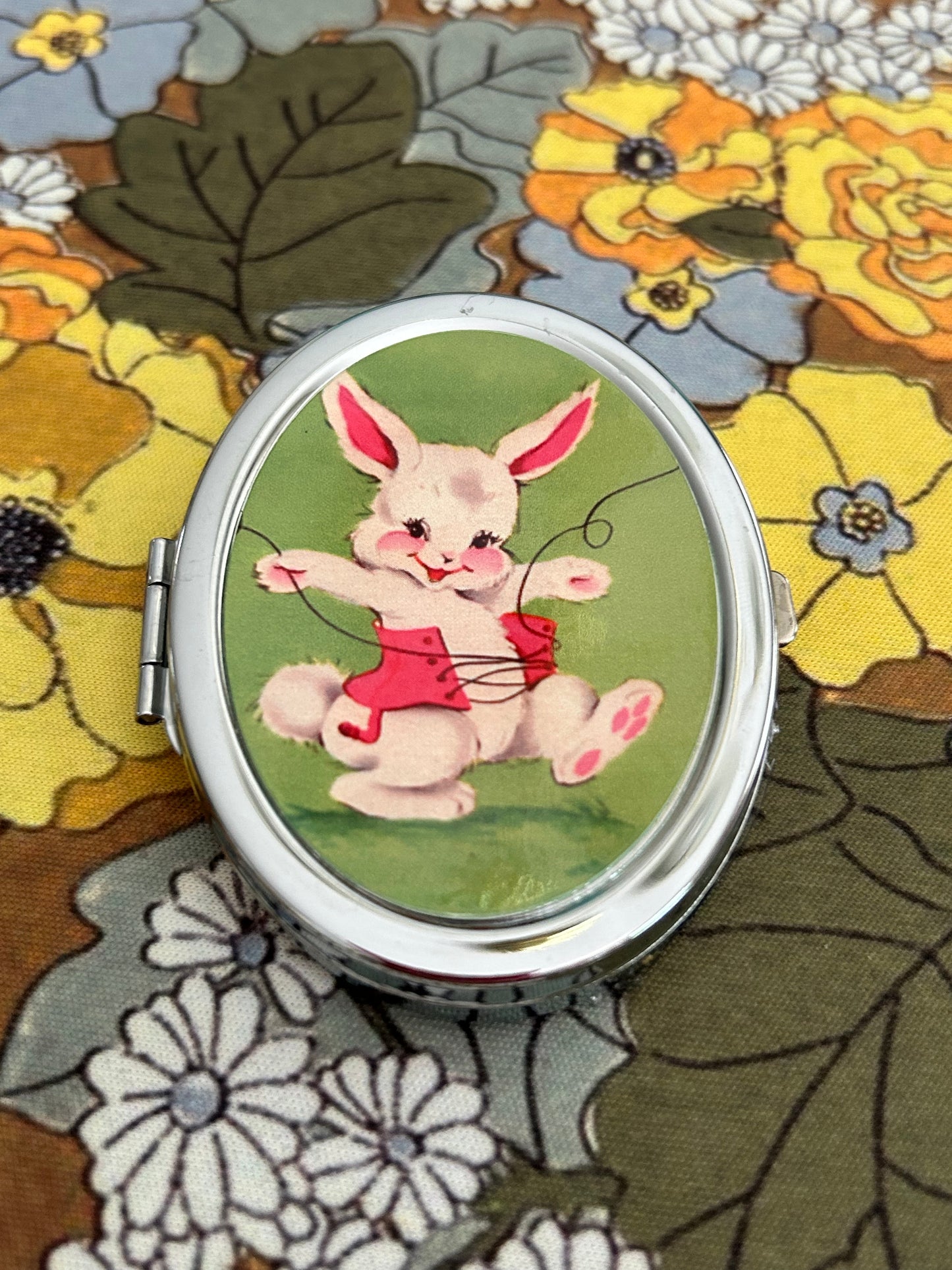 Bound Up Bunny Compact Mirror