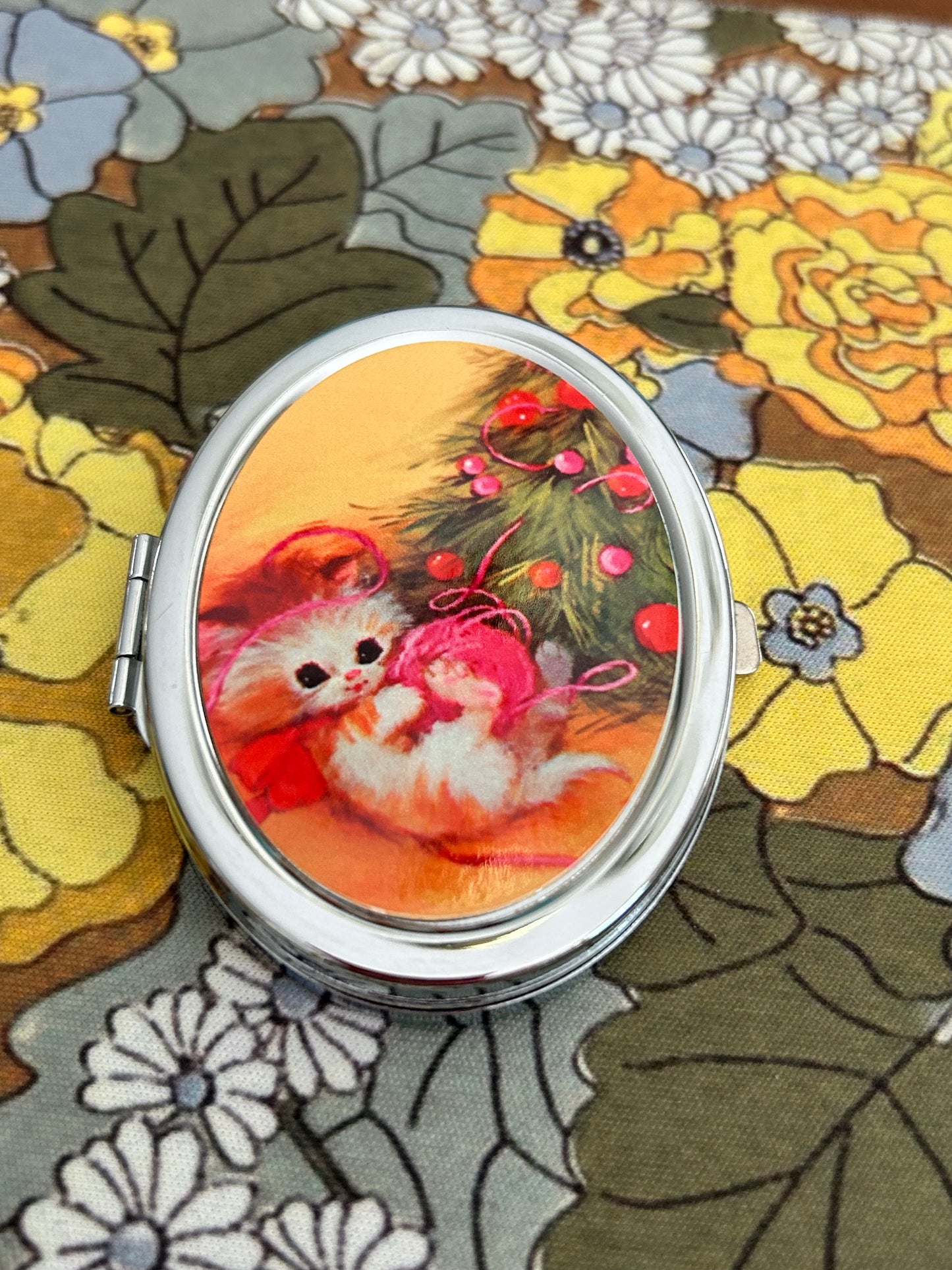 A Christmas Yarn Compact Mirror